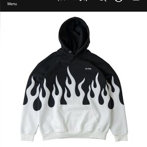 Kill Crew Black and White Flame Hoodie